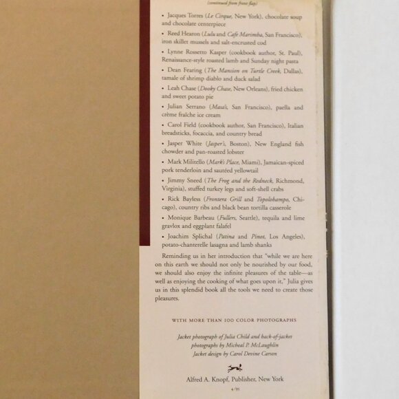 In Julias Kitchen with Master Chefs by Julia Child First Edition Cookbook HBDJ - Picture 5 of 7
